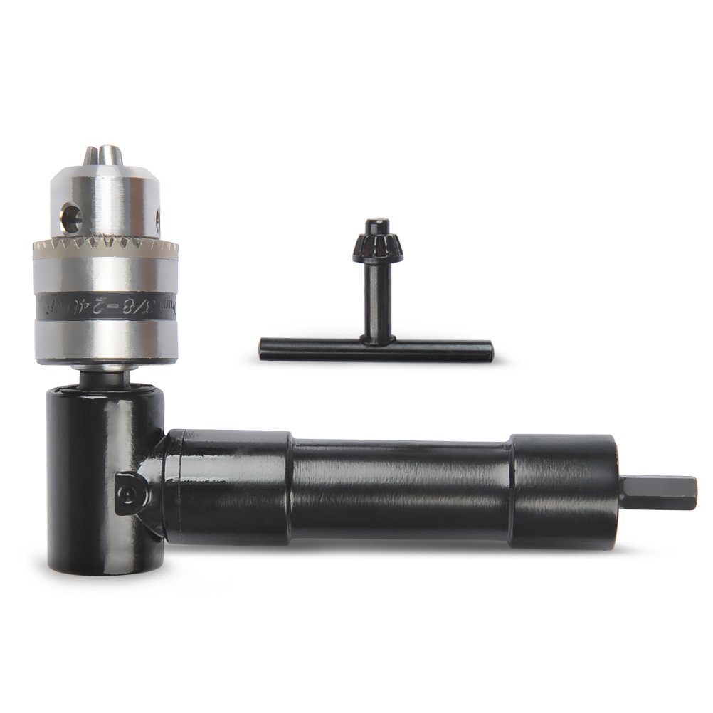 Right Angle Drill Attachment Chuck Adapter Electric Power Cordless 3/8 90 Degree eBay