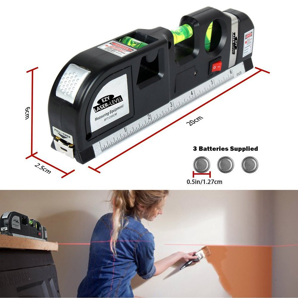 Multipurpose Laser Level laser Measure Tape Ruler Adjusted Standard and